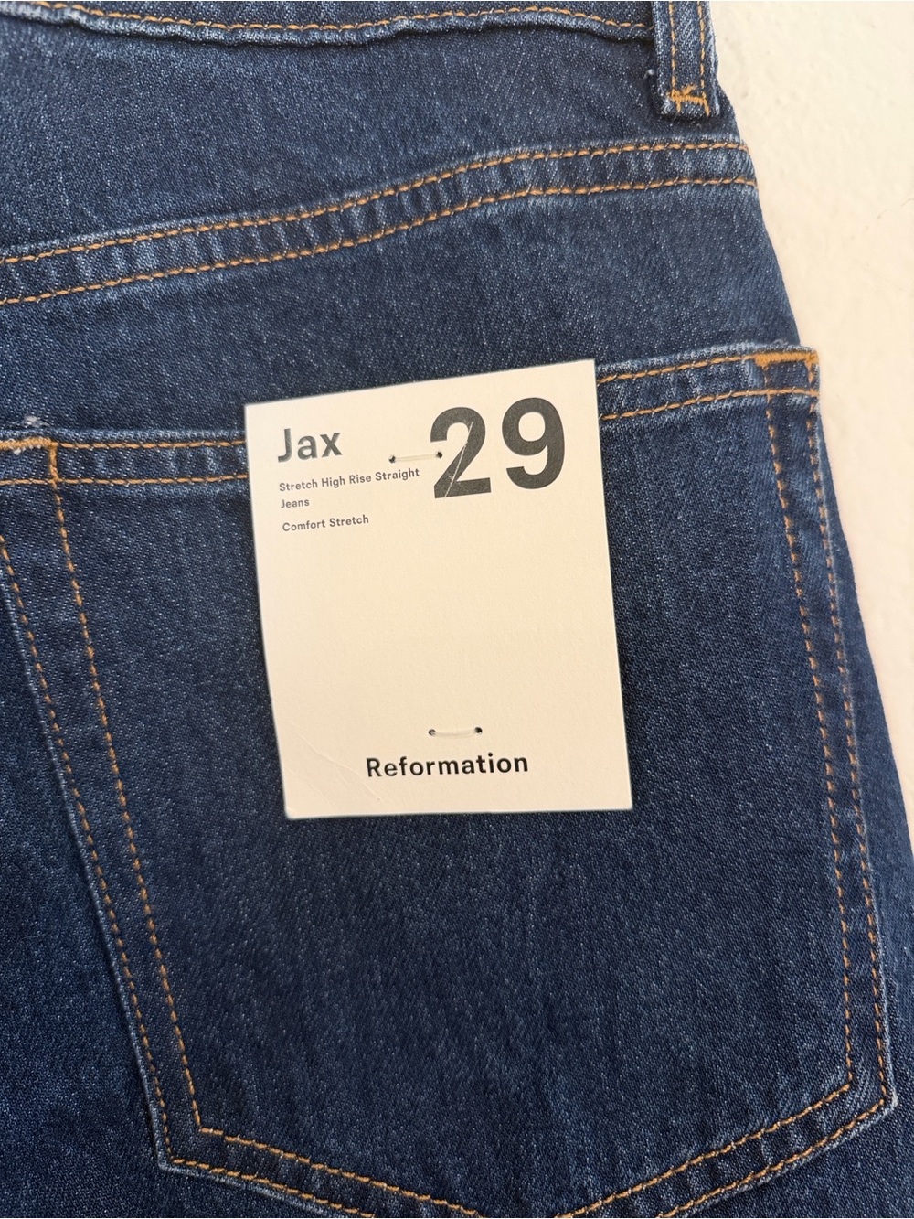 Reformation Jax Stretch High Rise Straight Jeans - Picture 4 of 9